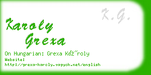 karoly grexa business card